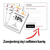 Karty rabatowe dla zarejestrowanych użytkowników serwisu