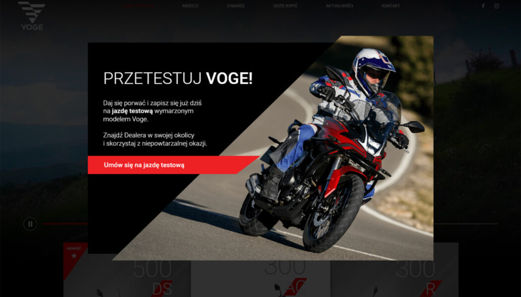 Motocykle Voge: poznaj je z bliska podczas jazdy testowej