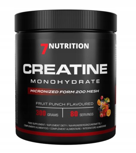 7Nutrition Creatine Monohydrate 300g Fruit Punch Monohydrat Kreatyny Siła